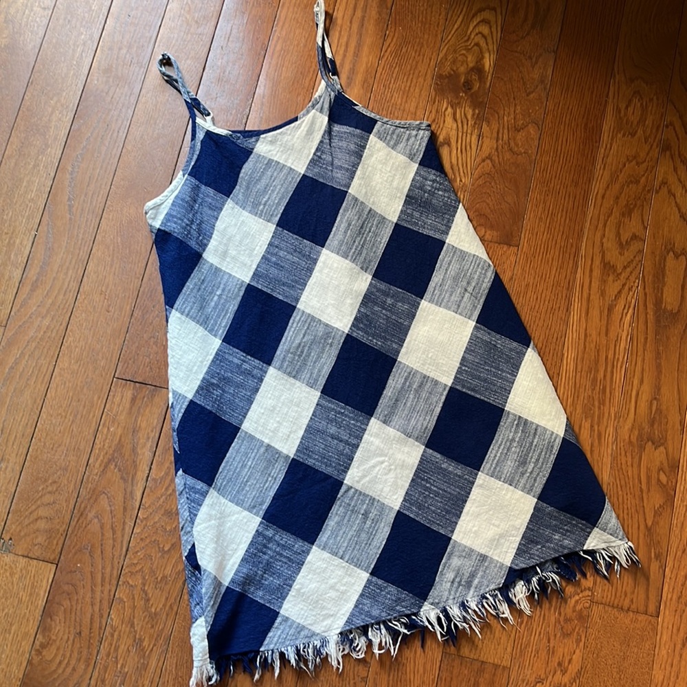 Nwot Natural Reflections Checkered Shift Dress Me… - image 1